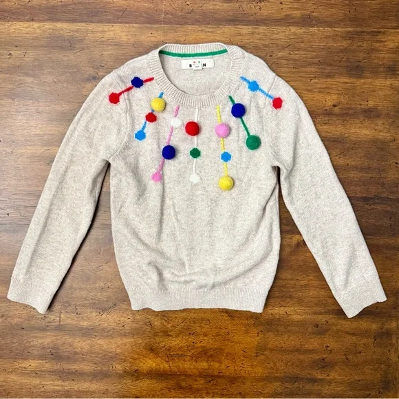 Mini Boden Pom Pom Sweater and Corduroy Skirt Set Size 8-9 VGUC - Picture 2 of 11